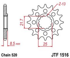 JT Sprockets Front 15T 520 - JTF1516.15