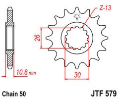 JT Sprockets Front 17T 50 - JTF579.17RB