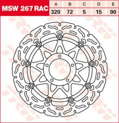 TRW BRAKE ROTOR FLOAT RAC L/R
