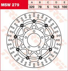TRW BRAKE ROTOR FLOAT ROUND L/R
