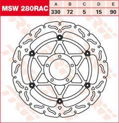 TRW BRAKE ROTOR FLOAT RAC L/R