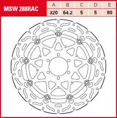 TRW BRAKE ROTOR FLOAT RAC L/R