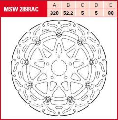 TRW BRAKE ROTOR FLOAT RAC L/R