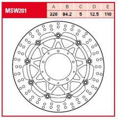 TRW BRAKE ROTOR FLOAT RND L/R