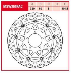 TRW BRAKE ROTOR FLOAT WAV L/R