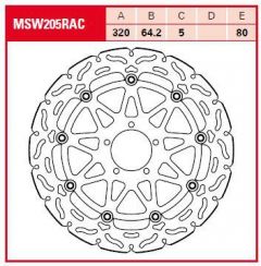 TRW BRAKE ROTOR FLOAT WAV L/R