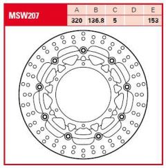 TRW BRAKE ROTOR FLOAT RND L/R