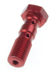 TRW DOUBLE BANJO BOLT RED M10X1 25