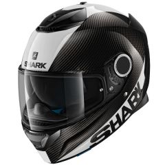 Shark Spartan Carbon Full Face Helmet Skin  White/Silver