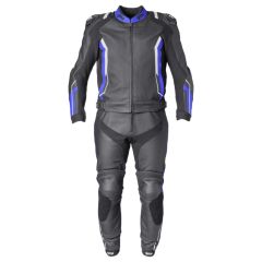 GMS Leather Suit GR-1 2PCS black-blue-white
