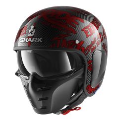 Shark S-Drak Freestyle Cup Helmet Carbon/Red/Red