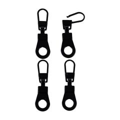 RIDERR REPLACEMENT ZIP PULLERS (4 PACK) BLACK