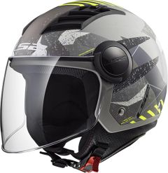 LS2 AIRFLOW CAMO MATT TITANIUM YELLOW 