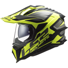 LS2 MX701 EXPLORER ALTER MATT BLACK H-V YELLOW Large Only