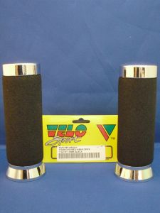 Velo Sport Handlebar Grips Black Foam Street Pair [HBG010]