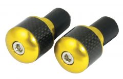 BAR END WITH CARBON FIBRE INSET GOLD