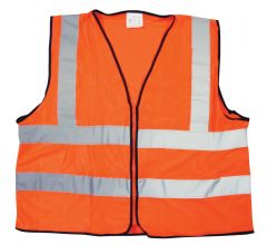 Fluoro Orange Reflective Bib-Vest