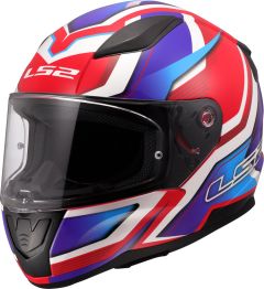 LS2 FF353 RAPID II FLITZ WHITE BLUE RED