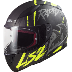 LS2 FF353 Rapid Raven Black/Silver/Yellow