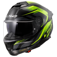 LS2 HELMET FF808 STREAM 2 FURY BLACK H-VIZ YELLOW