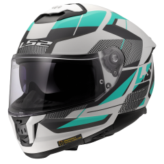 LS2 FF808 STREAM II ROAD CYAN LIGHT GREY