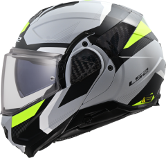 LS2 FF910 ADVANT II TRIPLE LIGHT GREY H-V YELLOW