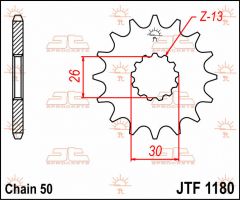 JT Sprockets Front 19T 530 - JTF1180.19