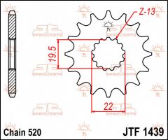 JT Sprockets Front 11T 520 - JTF1439.11