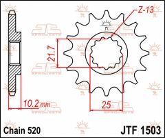 JT Sprockets Front 12T 520 - JTF1503.12