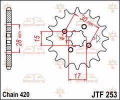 JT Sprockets Front 15T 420 - JTF253.15