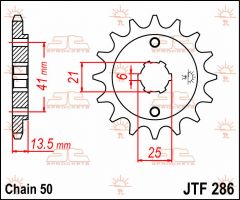 JT Sprockets Front 15T 530 - JTF286.15