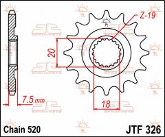 JT Sprockets Front 13T 520 - JTF326.13