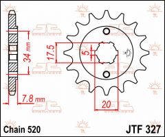 JT Sprockets Front 13T 520 - JTF327.13