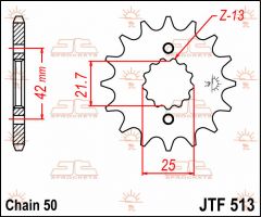 JT Sprockets Front 15T 530 - JTF513.15