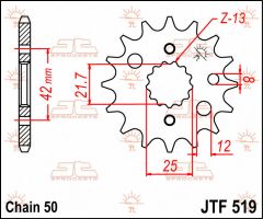 JT Sprockets Front 16T 530 - JTF519.16