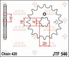 JT Sprockets Front 15T 420 - JTF546.15