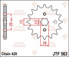 JT Sprockets Front 11T 420 - JTF563.11