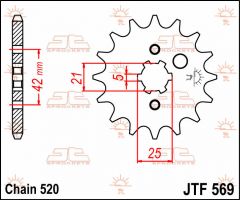 JT Sprockets Front 14T 520 - JTF569.14