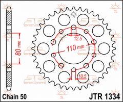 JT Sprockets Rear 36T 50 - JTR1334.36