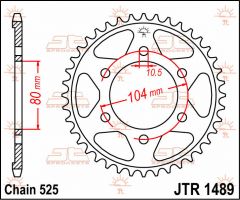 JT Sprockets Rear 40T 525 - JTR1489.40