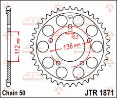 JT Sprockets Rear 48T 530 - JTR1871.48