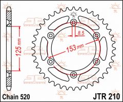 JT Sprockets Rear 49T 520 - JTR210.49