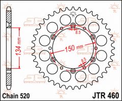 JT Sprockets Rear 49T 520 - JTR460.49