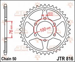 JT Sprockets Rear 46T 530 - JTR816.46