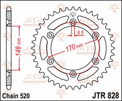 JT Sprockets Rear 42T 520 - JTR828.42