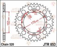 JT Sprockets Rear 40T 520 - JTR853.40