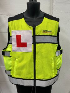 Cotter Motorcycles Hi Viz Vest Premium With L Plate
